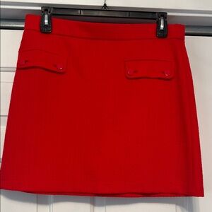 LOFT Red A-Line Short Skirt - L